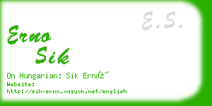 erno sik business card